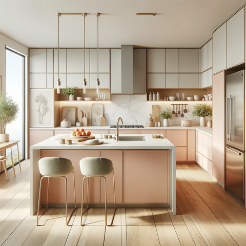 2024 UK Home Interior Trends The Qualis Collection   Peach Fuzz Kitchen 480x480 