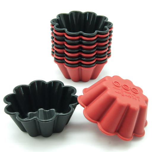  Pantry Elements Jumbo Silicone Muffin Cups - 12 Large 3-5/8  inch Baking Liners with Bonus Screw Top Storage Jar : Home & Kitchen