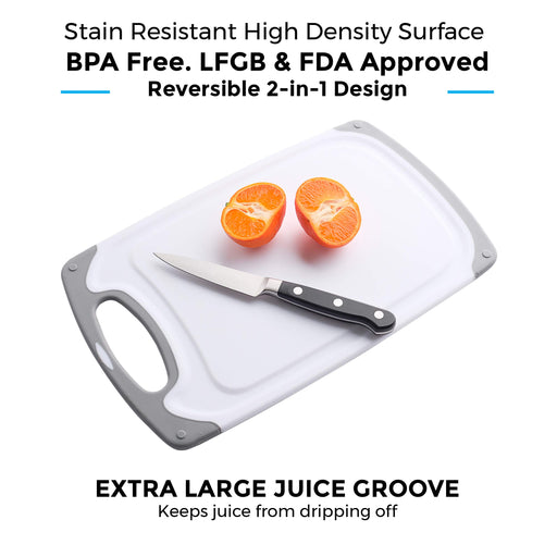 Cutting Board for Kitchen Dishwasher Safe, Toptier, Wood, Fiber ,  Eco-Friendly, Non-Slip, Juice Grooves, Non-Porous, BPA Free, Small,  Silicone, 11.5 x
