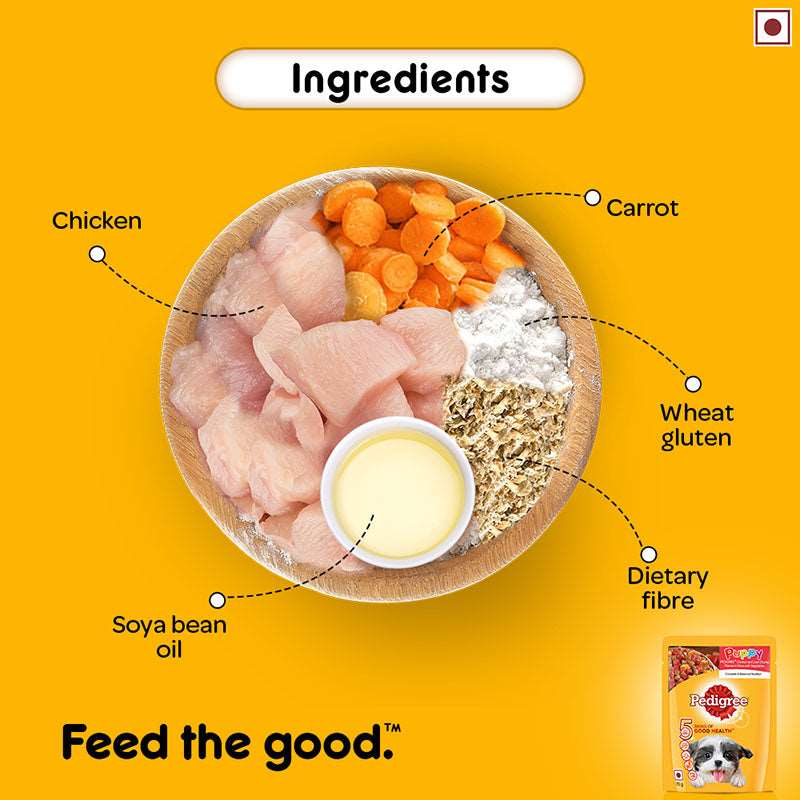 whats in pedigree puppy food