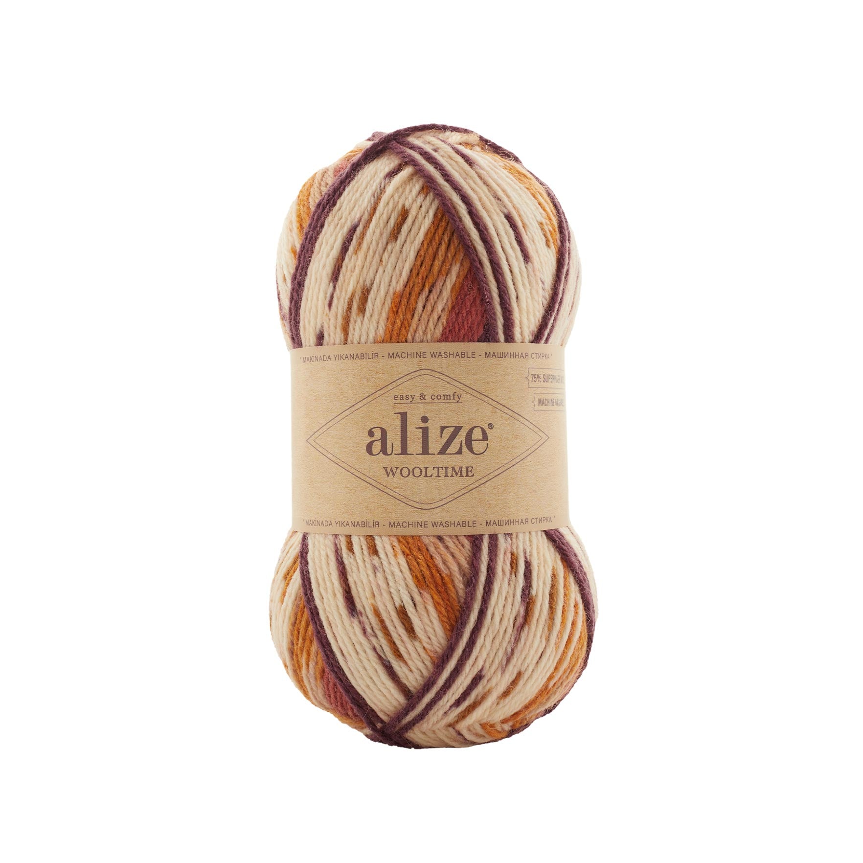 Alize Wooltime Superwash Wool Knitting Yarn, Variegated - 11022