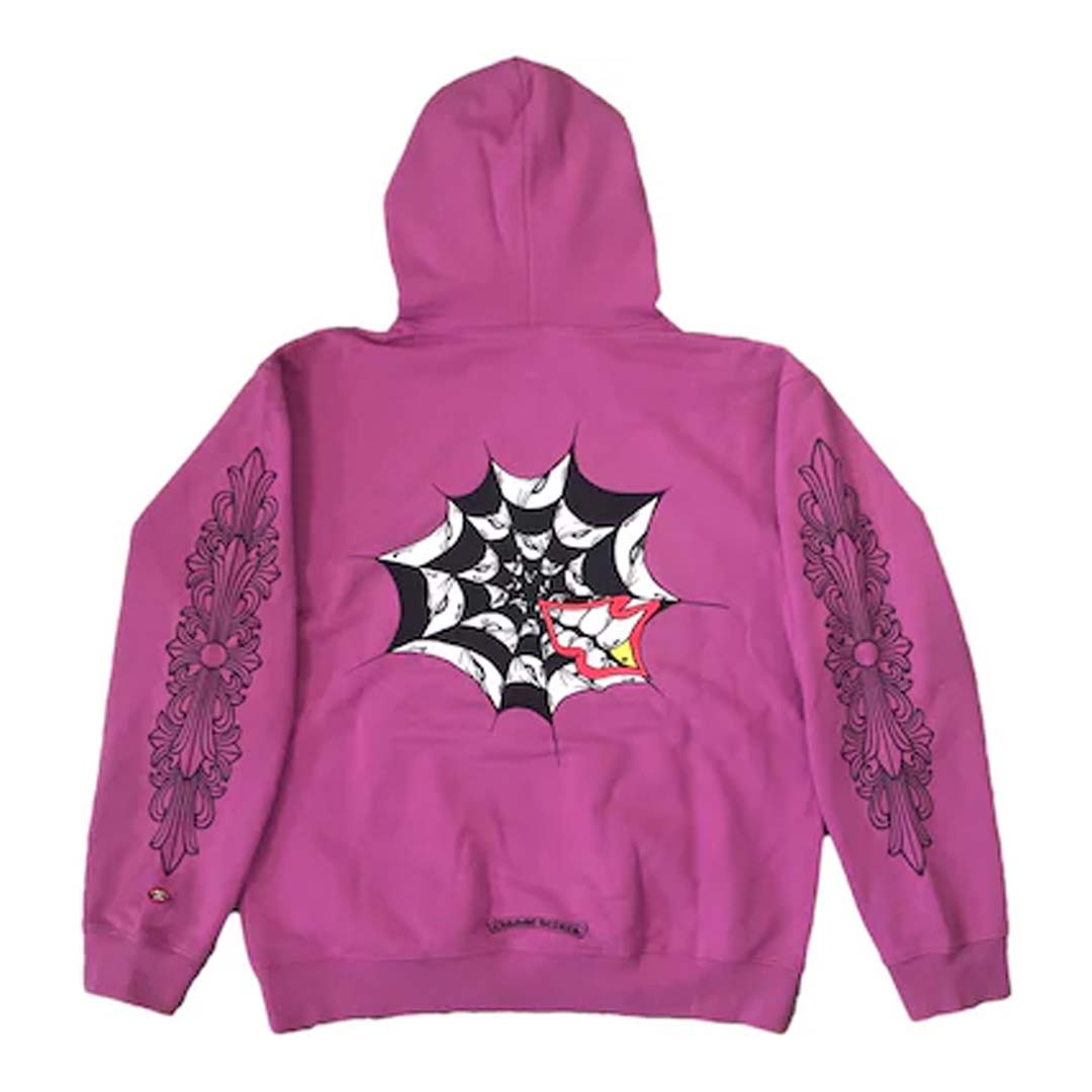 Chrome Hearts Matty Boy Spider Web Hoodie 'Purple'