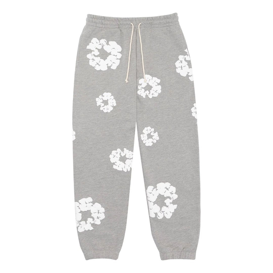 Denim Tears Sweatpants Grey Cotton Wreath