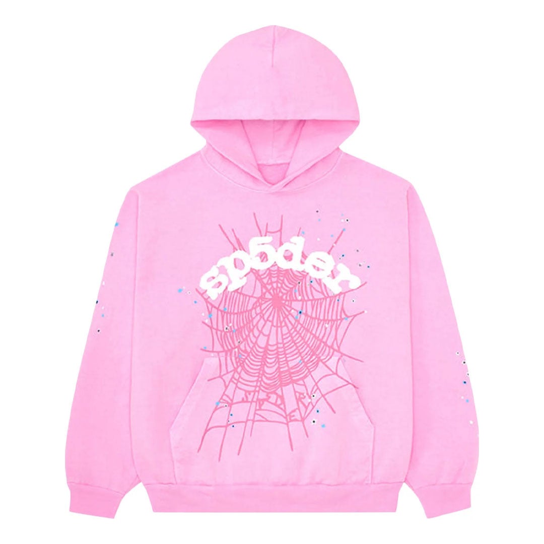 Sp5der OG Web Hoodie 'Pink'