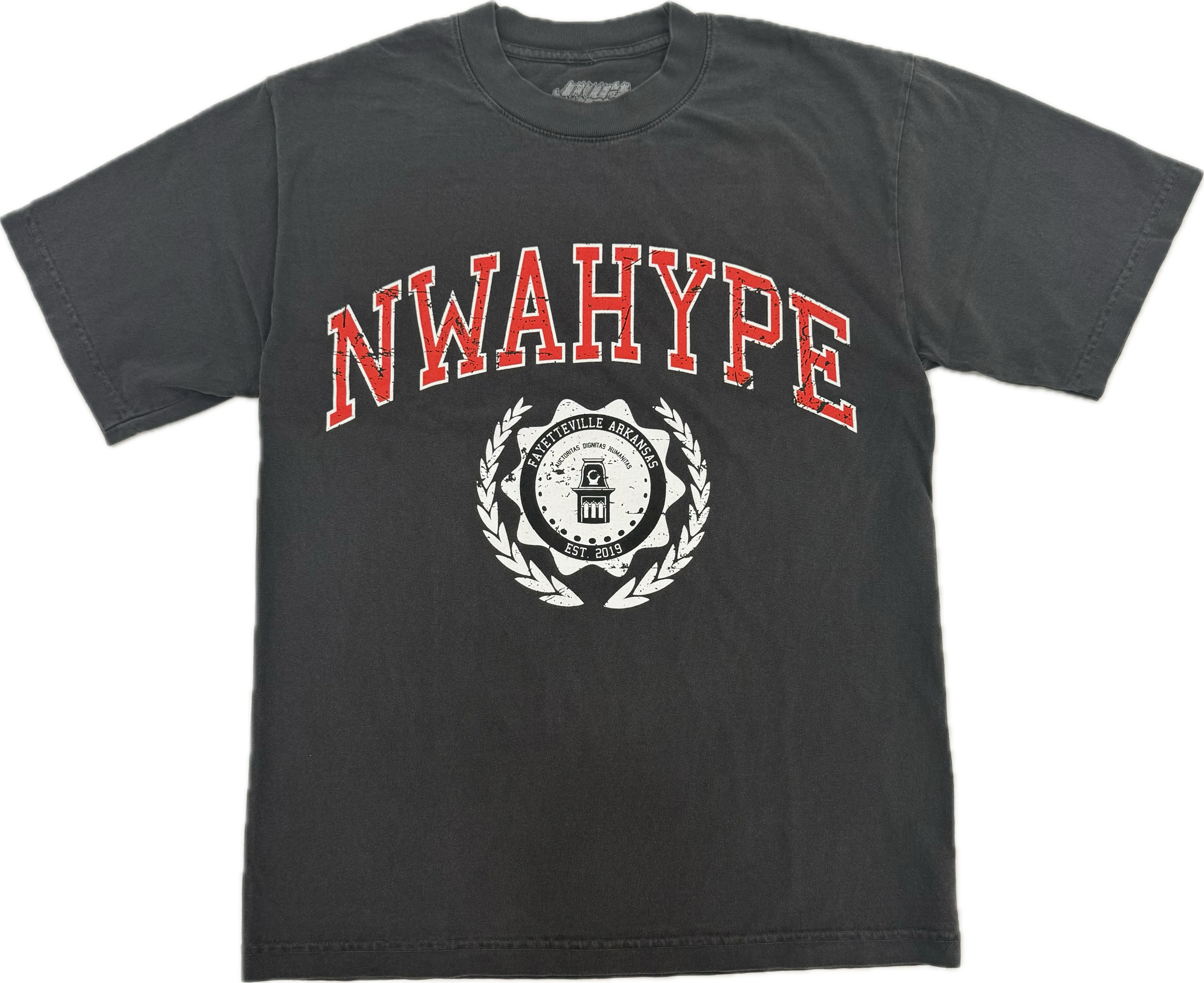 NWA Hype College Arch Merch Tee Vintage Black