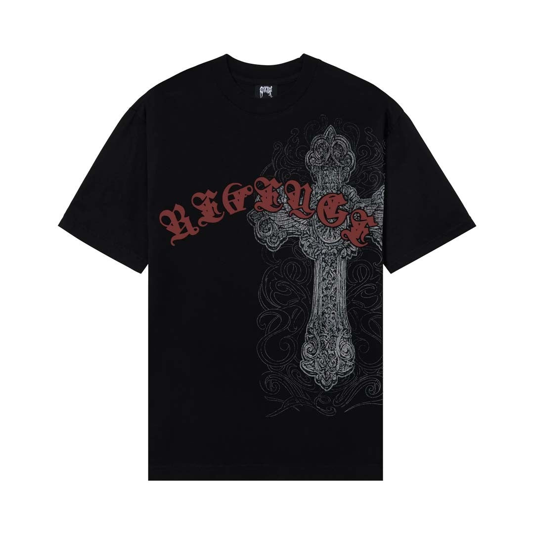 Revenge Spike Cross Black Tee