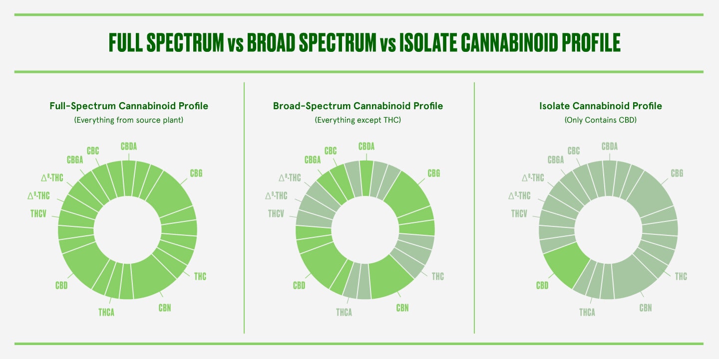 types of CBD Full Spectrum vs Broad Spectrum vs Isolate