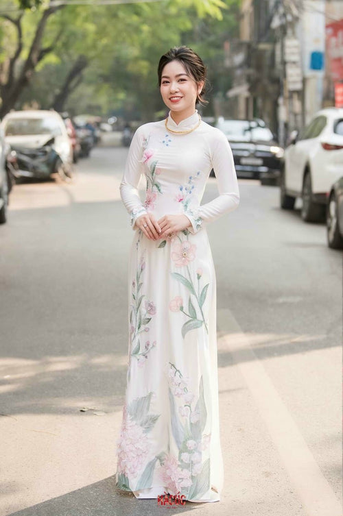 Hue Ao Dai Set - L / Cream  Ao dai, Fashion, Fashion outfits