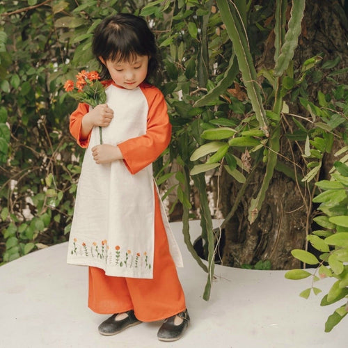 NEW Vietnamese Traditional Dress for kids Girls AO DAI TRE EM TET VIETNAM  #8