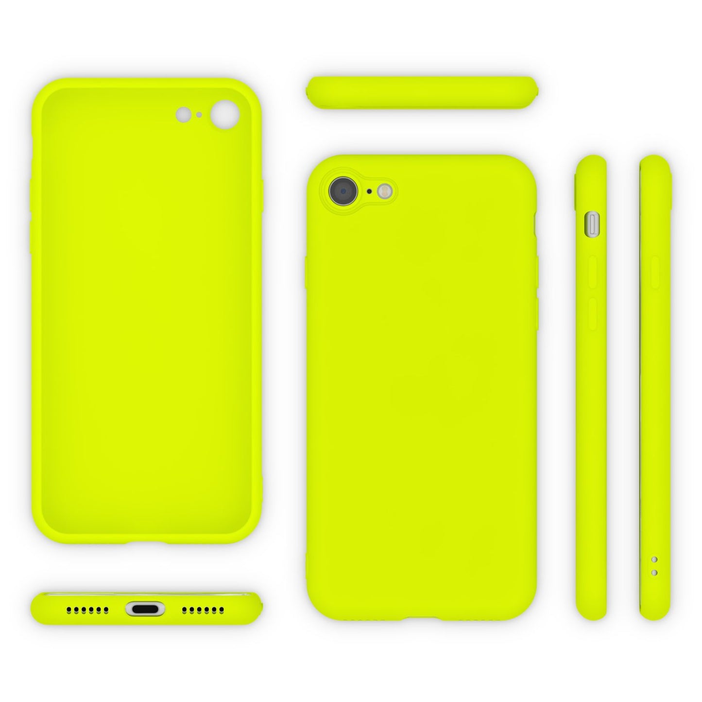 NALIA Neon Hülle für iPhone SE 2022 / SE 2020 / 8 / 7, Schutz Case Handy Cover