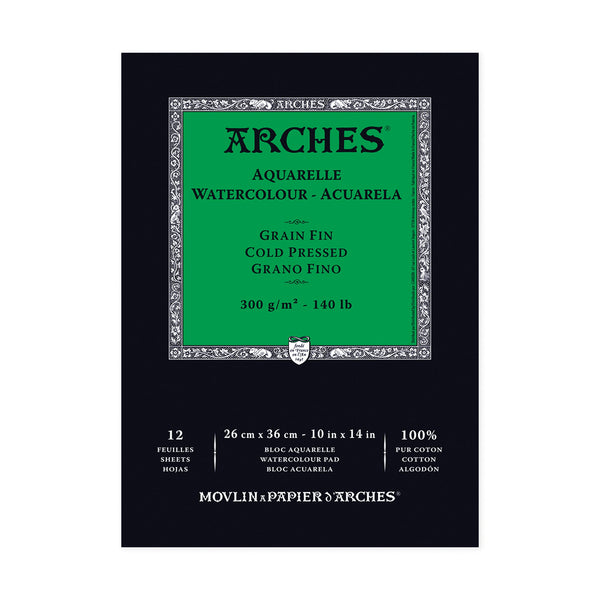 Arches Watercolor Paper 140 lb Cold Press - Natural White, 22 x 30 (10  Sheets)