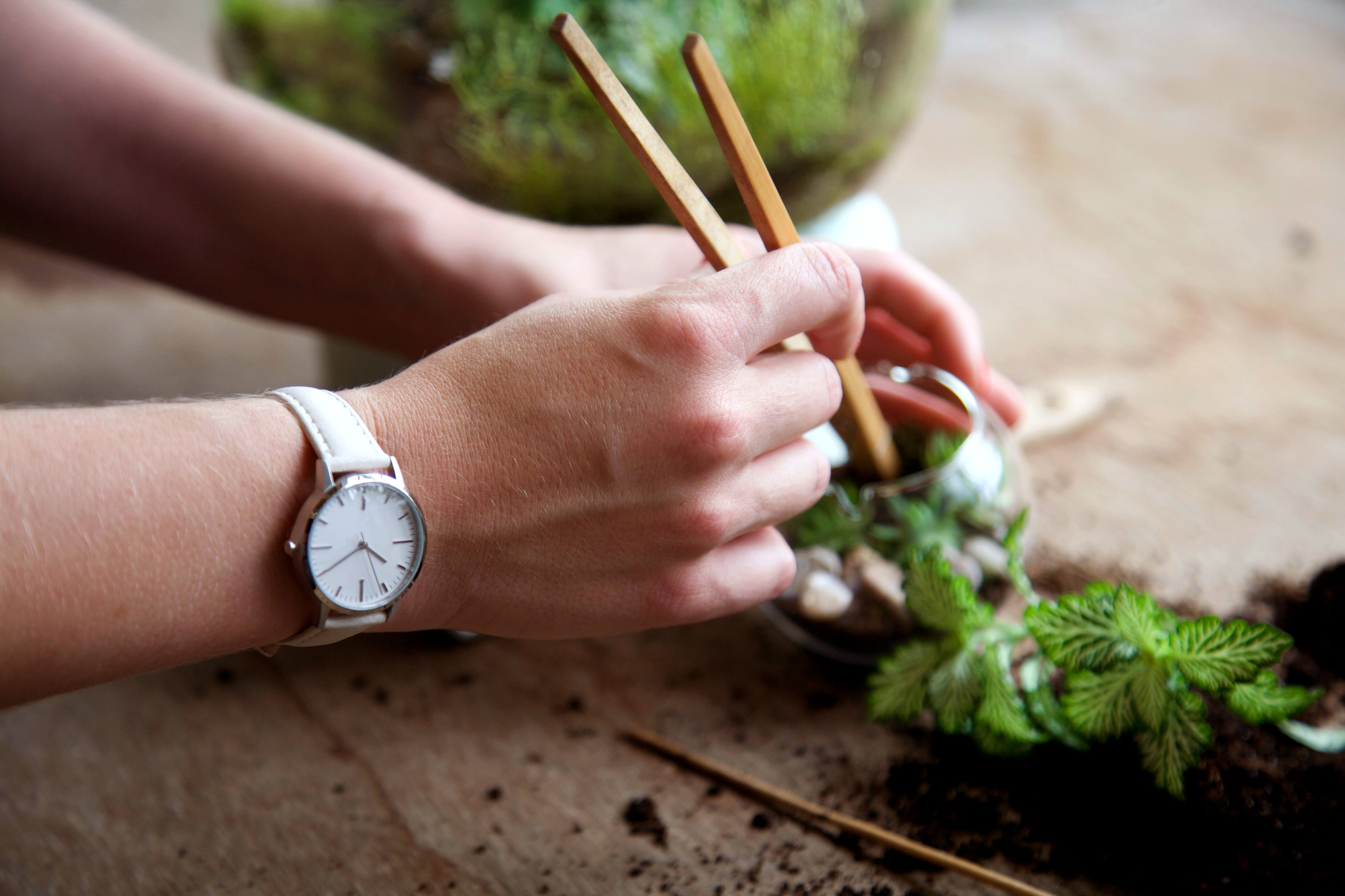 Simple Luxury Watch - Rose Gold, Grey & Cream Leather - London Terrariums - Freedom To Exist