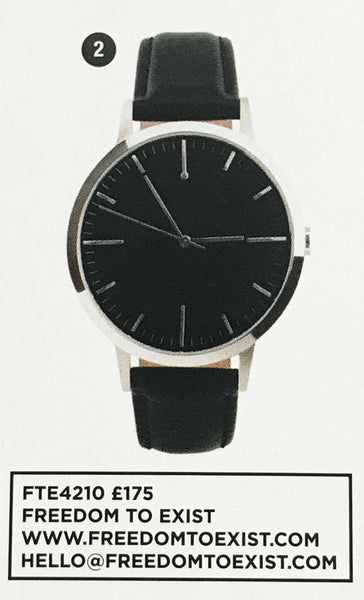 fte4210 - GQ Magazine - Silver and Black Dial mens watch