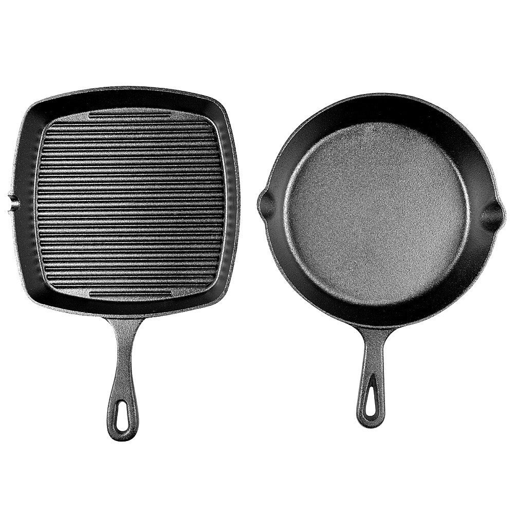 Grylt Cast Iron Grill Pan 26cm And Frying Pan 25cm Set Myhouse 