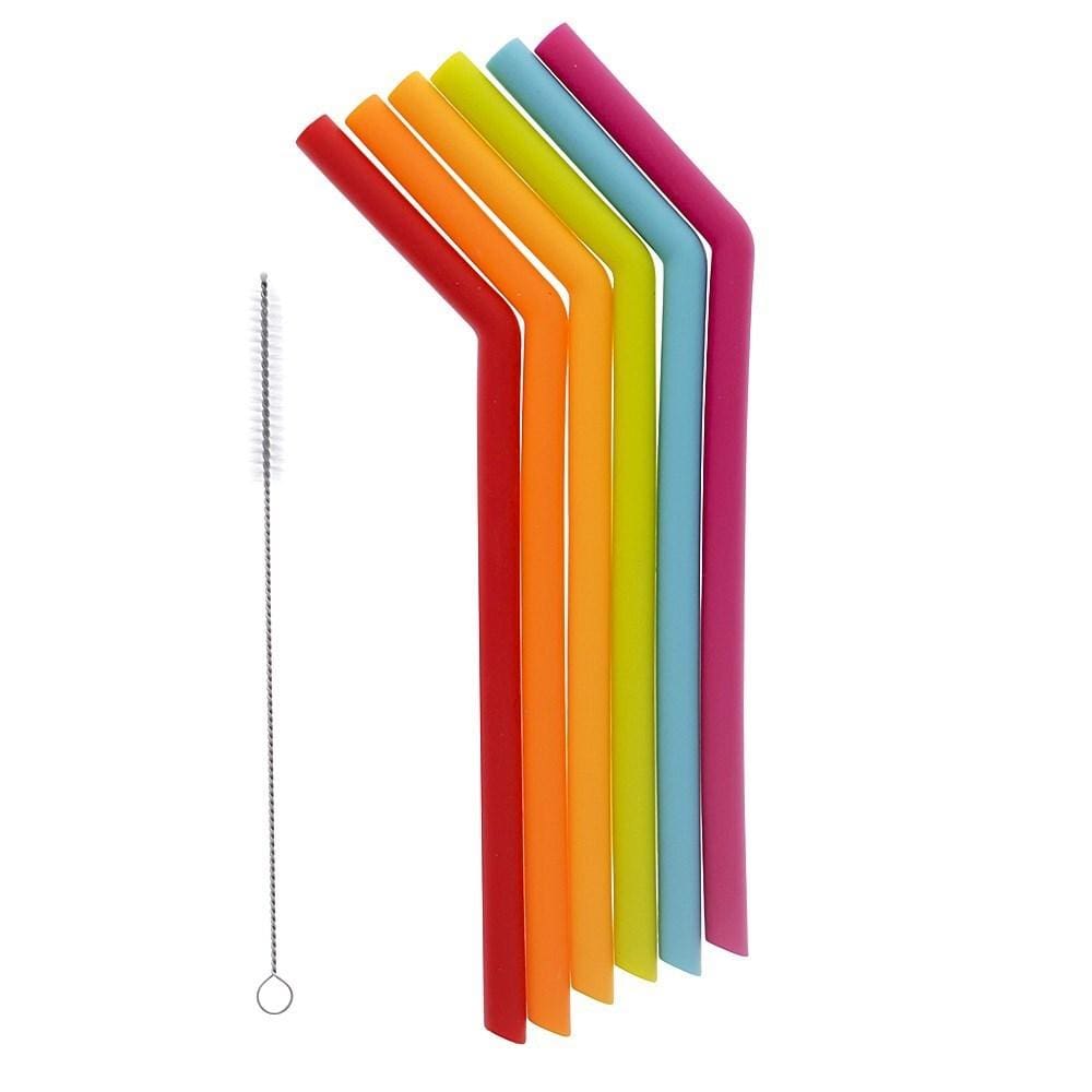 Straws 6-pcs s/s + cleaning brush