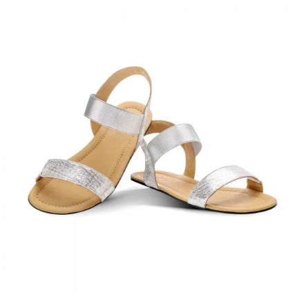 Bequeme-Sandalen-Silber