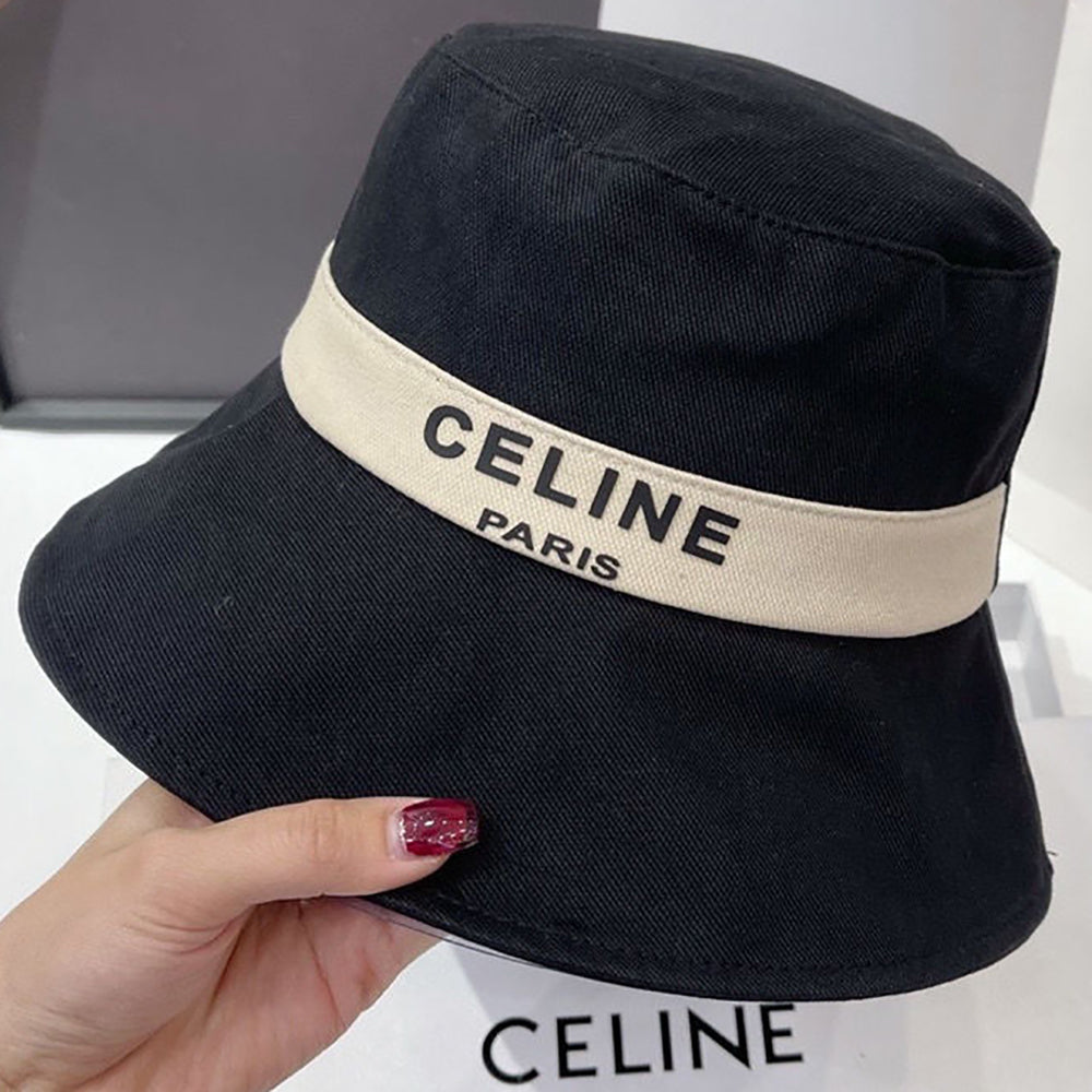 CELINE canvas letter logo women bucket hat