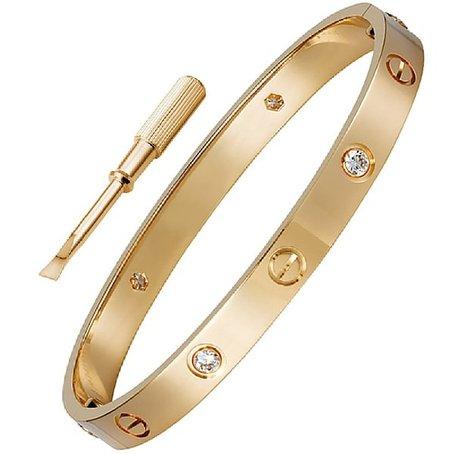 "Carti"Popular Women Men Leisure Rose Gold Bracelet Screw Bracelet Lovers Bracelet I