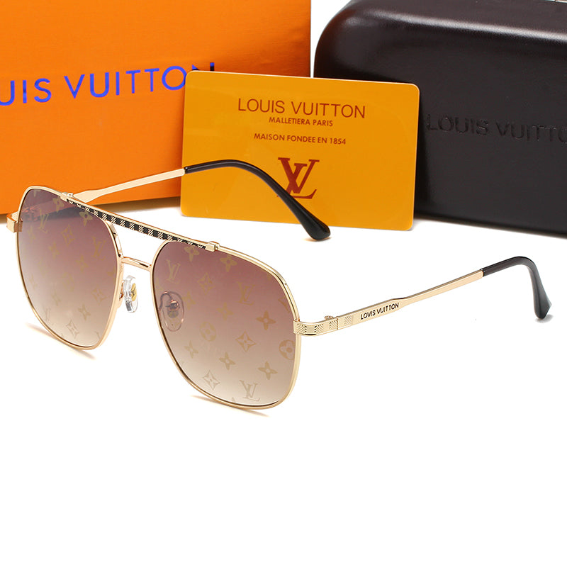 LV Louis Vuitton Couples Large Frame Glasses Beach Sunglasses