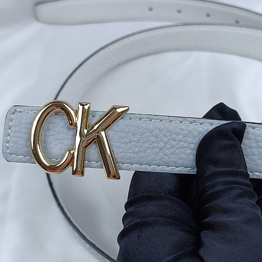 CK Calvin Klein Gold Letter Buckle Ladies Small Belt