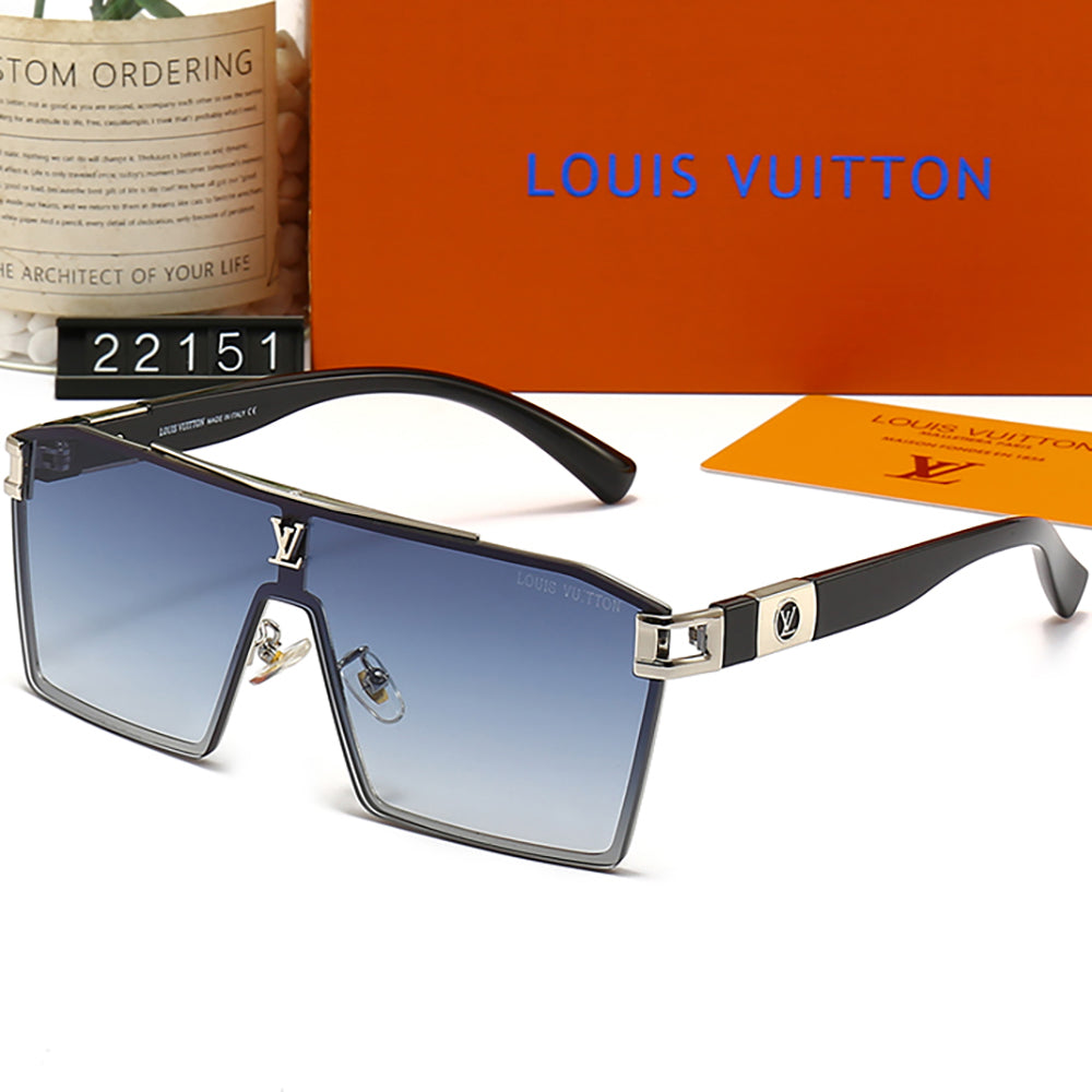 LV Louis vuitton letter logo printed men's and women's casual glasses beach sunglasses