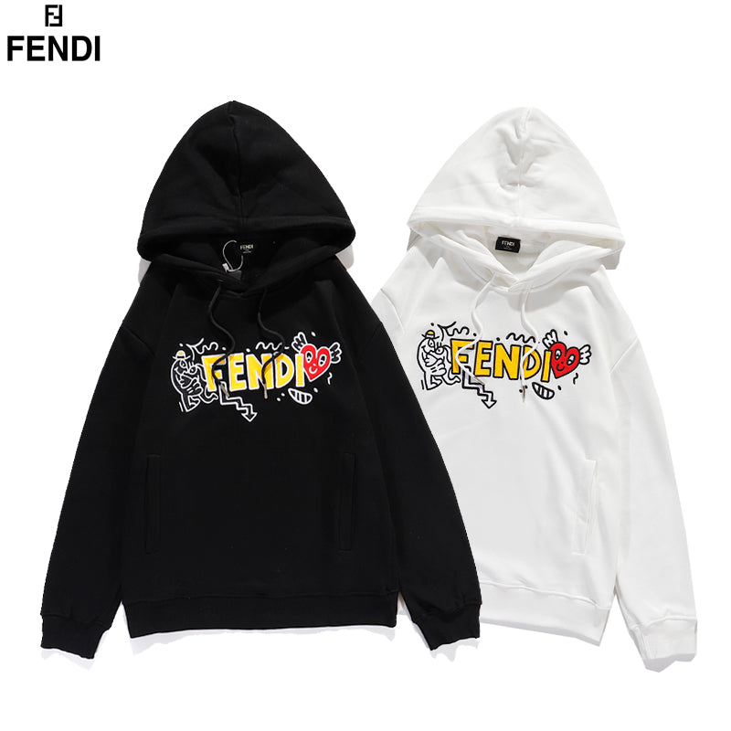 Fendi autumn and winter new product double F limited love LG subsidized embroidery printed sweater