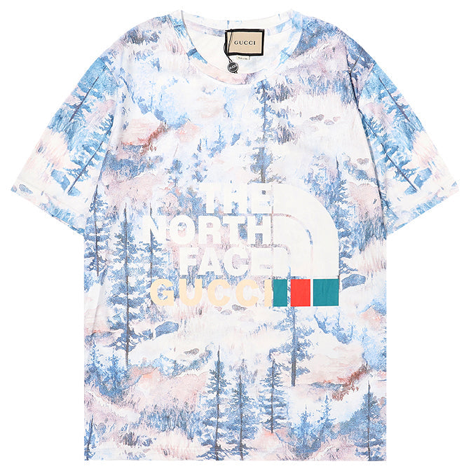 The North Face GG Letter Print Ladies Casual Crew Neck T-Shirt T