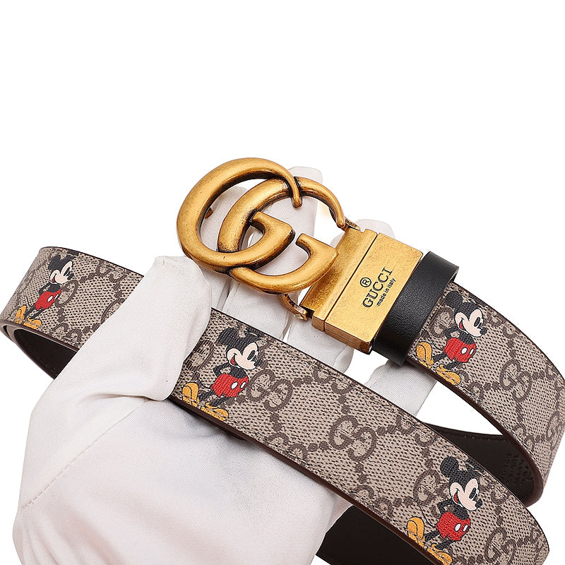 GG new letter cartoon pattern men's and women's temperament belt