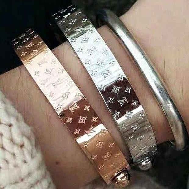 Korean LV Bracelet Titanium Steel Letter Louis Vuitton Bangle uple Jewelry  for Men and Women Wedding/Birthday Gift