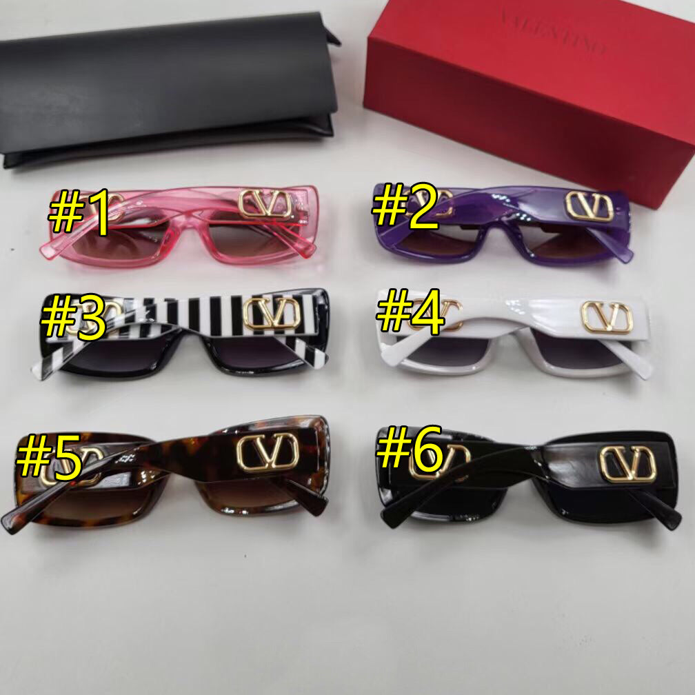 Valentino Letter Print Personality Glasses Couple Casual Beach S