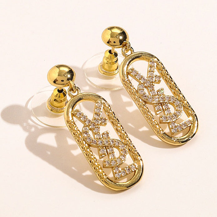 YSL Saint Laurent Women's Fashion Diamond Earrings Accessori