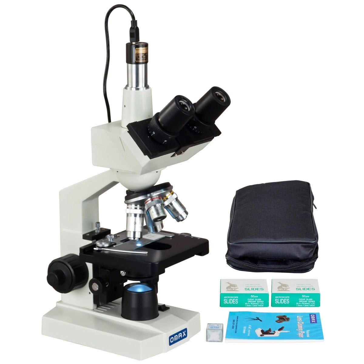 期間限定特価】 OMAX 逆ノーズピースと40X-2500X三眼鏡化合物Siedentopf LED顕微鏡 並行輸入品