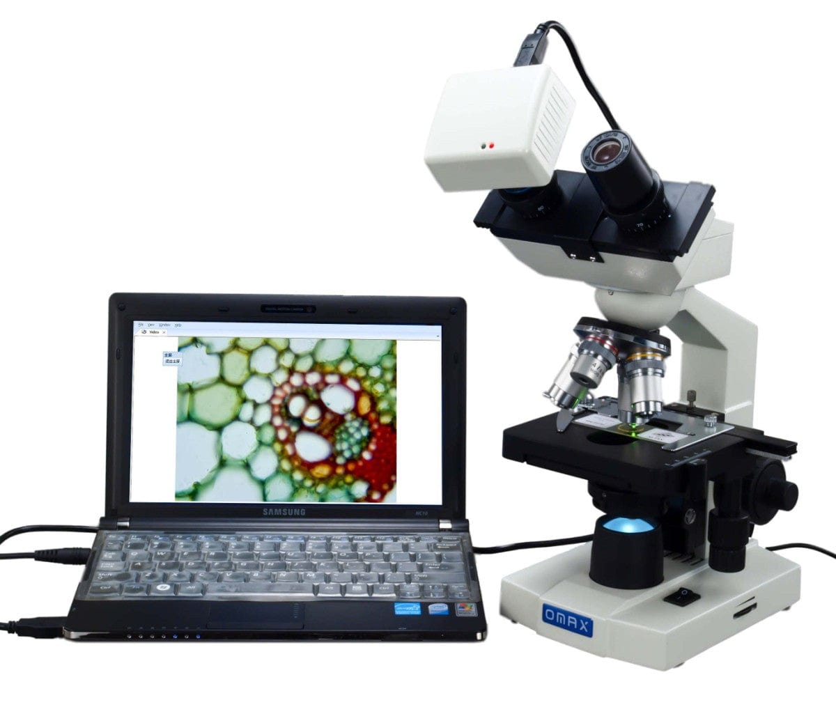 OMAX 40X-2000X Lab Binocular Compound LED Microscope with USB