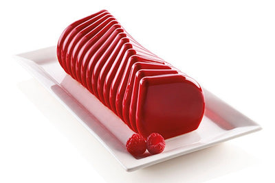 Silicone Swiss Cake Mould Yule Log Mold Large Buche Form Silicon Fondant  Mat Impression Lace Moulds