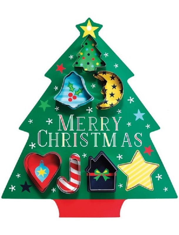 Christmas Cookie cutter set of 7 Tree shape blister card#N# – Kiwicakes
