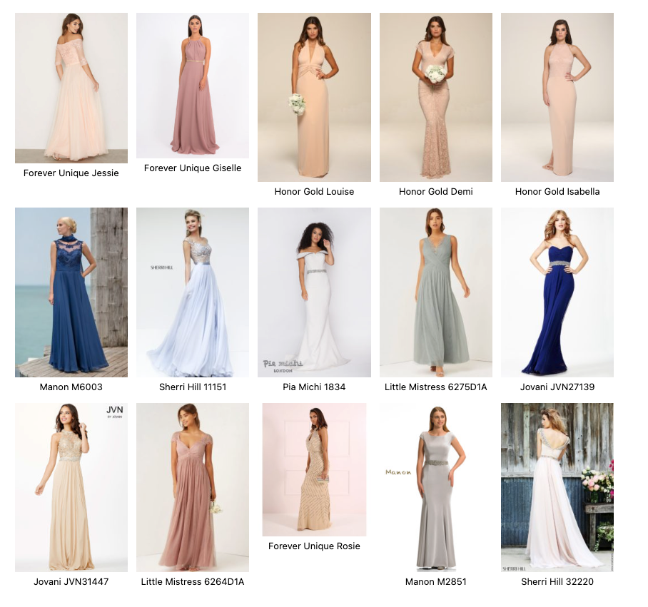 Alternative Bridesmaid Dresses – The Dress Studio