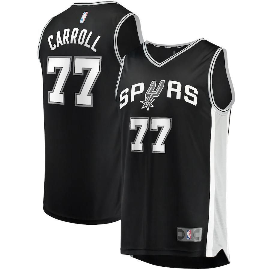 Carroll San Antonio Spurs Fanatics Branded Fast Break Replica Icon Edition Black 3D Jersey – Topeka