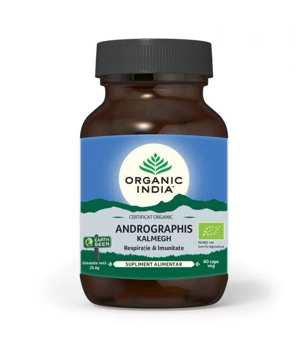 Andrographis-respiratie si imunitate bio, 60 capsule, organic india,