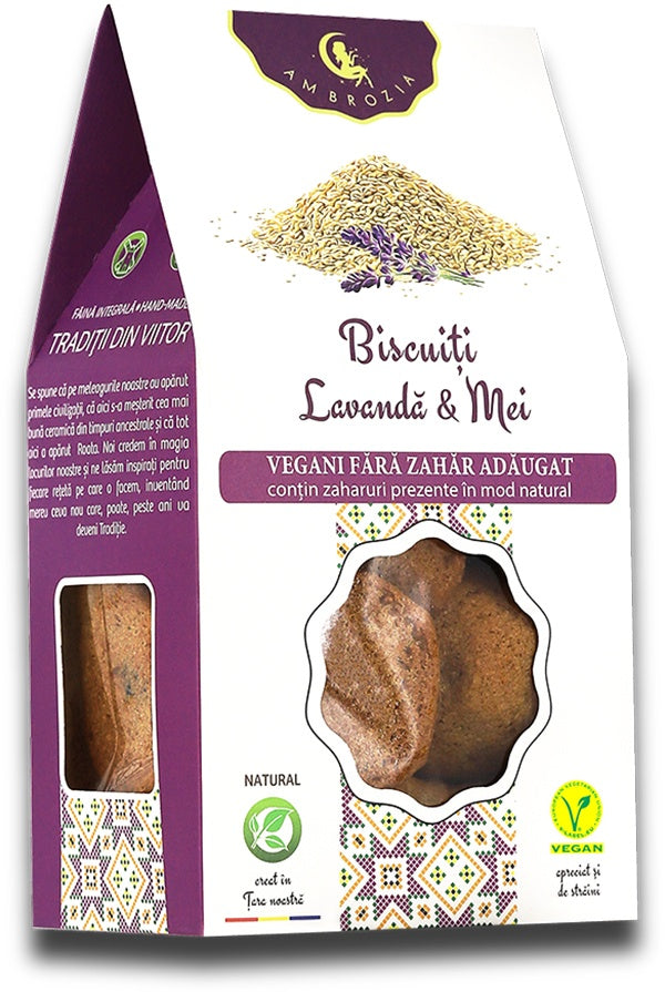 Biscuiti lavanda & mei, 130g, ambrozia