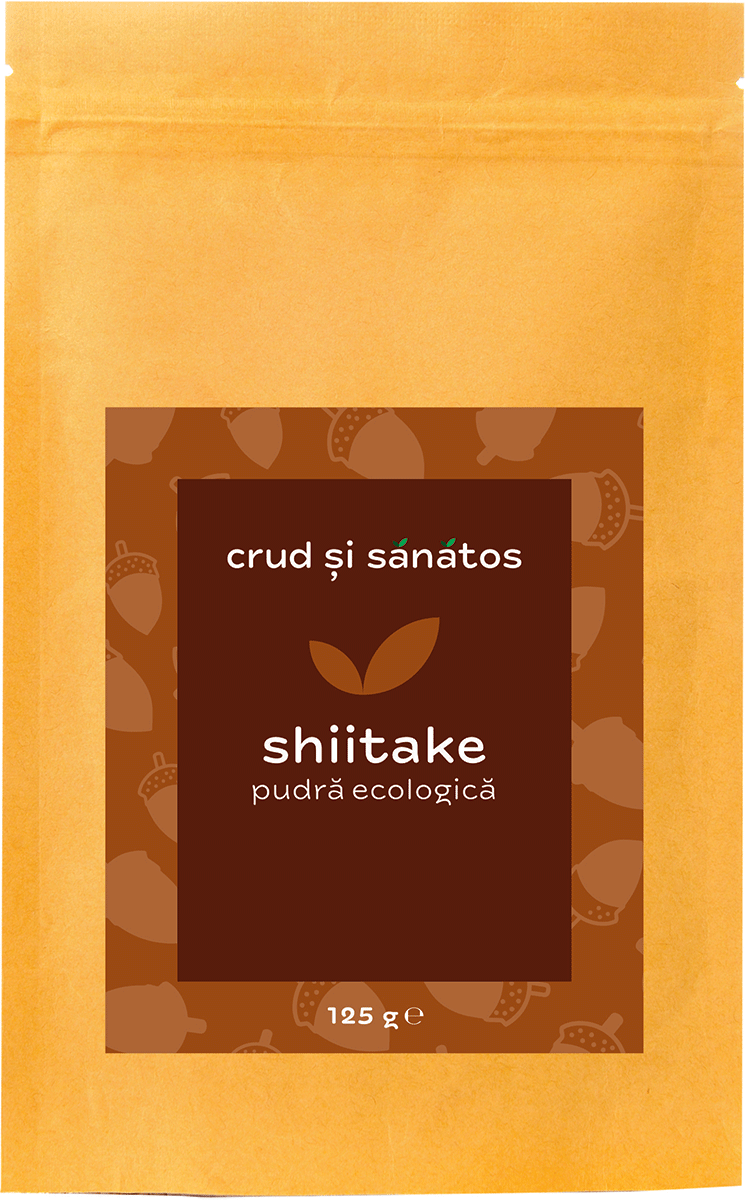 Shiitake pudra, bio, 125g, crud si sanatos