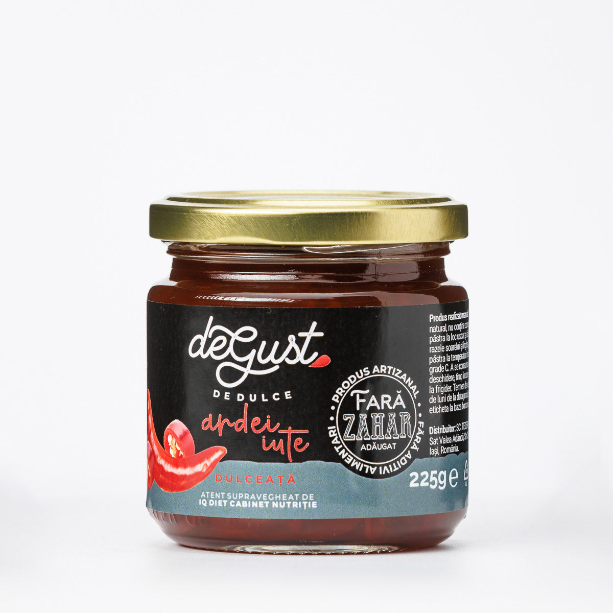 Dulceata de ardei iute - fara zahar, 225g, degust