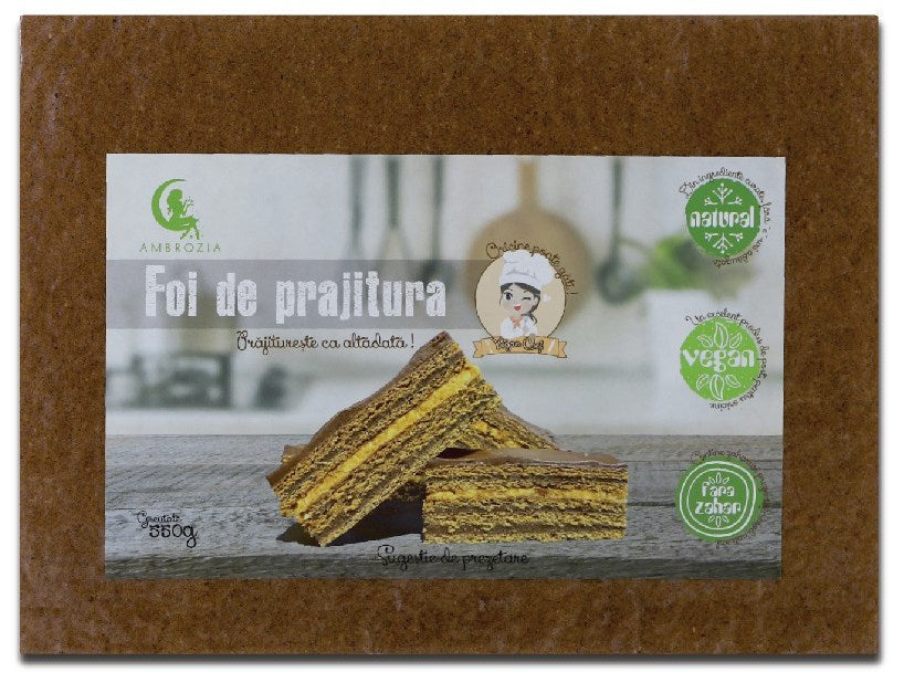 Foi de prajitura, vegane, fara zahar adaugat, 550g, ambrozia