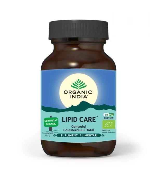 Lipid care-controlul colesterolului total, bio, 60 capsule, organic india