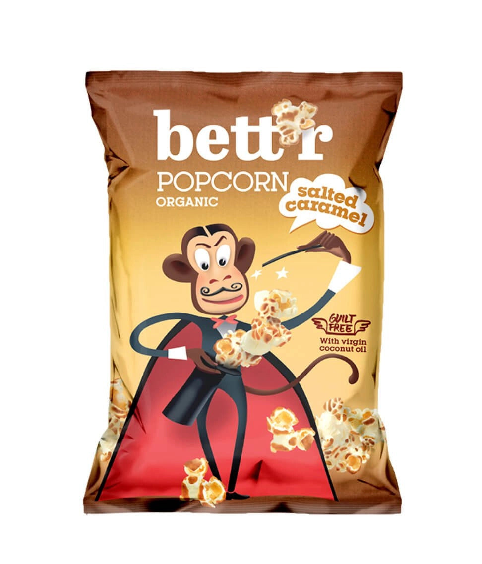 Popcorn caramel sarat, bio, 60g, bettr