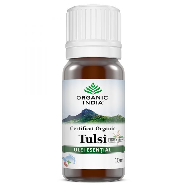 Ulei esential de tulsi – busuioc sfant, 100% pur certificat organic, 10 ml, organic india