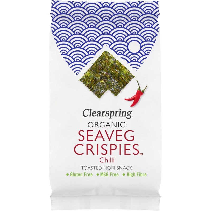 Alge nori snack chilli, bio, 4g, clearspring