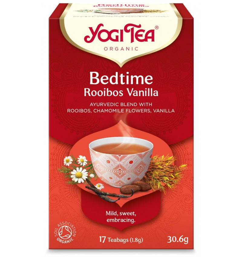 Ceai bio de seara cu rooibos si vanilie, 17 pliculete 30.6gr, yogi tea