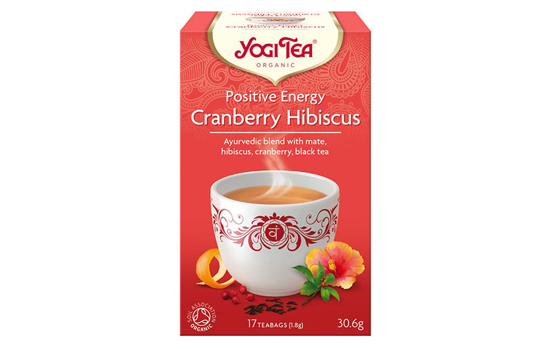Ceai bio energie pozitiva merisor & hibiscus 30,6 g yogi tea