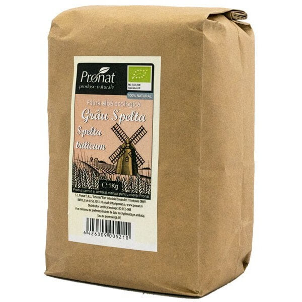 Faina alba de grau spelta (spelta triticum), bio, 1kg, pronat