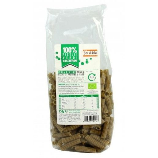 Paste bio maccheroni din mazare fara gluten, 250g, fior di loto